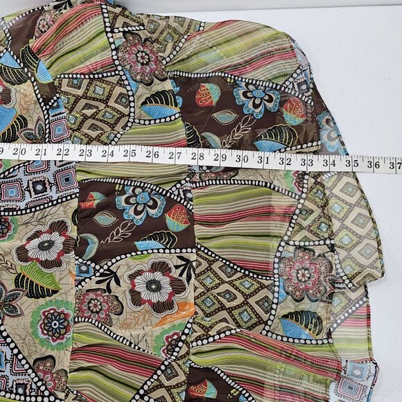 Vintage Y2K Breakin Loose Babydoll Dress Womens 9 10 Flowy Boho Festival Floral - Picture 8 of 14